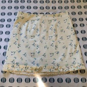 Urban Outfitters floral Ashton mini ruffle skirt